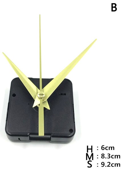 B 1 Takım Saat Mekanizması Sessiz Kuvars Hareketi Makinesi Duvar Eller Işaretçi Seti Clockwork Masa Uzun Şaft Diy Saatler Onarım Parçaları (Yurt Dışından)