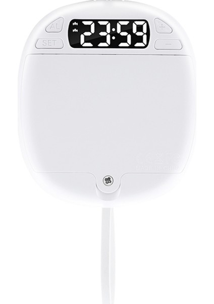 Beyaz TS-BC670 Sessiz Titreşimli Çalar Saat Öğrenciler Uyandırma Güçlü Uyandırma Artefakt Yaratıcı Sevimli Hayvan Dilsiz LED Dijital Saat (Yurt Dışından)