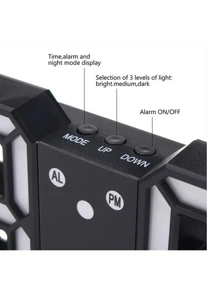 Beyaz 3D Dijital Saat LED Dekorasyon Yatak Odası Duvar Sanatı Ofis Dekor Sıcaklık Aile Tarihi Mutfak Ev Bahçe (Yurt Dışından) indirimleri