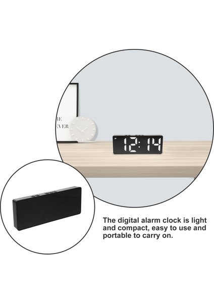 Beyaz Akıllı Çalar Saat Dijital Masa Sıcaklık Göstergesi Ev Başucu Saatleri Plastik Yatak Odası Homer Dekor Akıllı Dekorasyon (Yurt Dışından) indirimleri