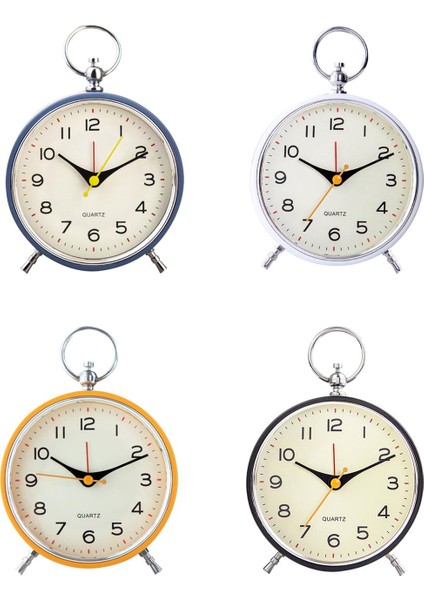 Siyah Sessiz Çalar Saat Dekoratif Masa Masa Saati Mekanik Alarm Analog Çalar Saat Masa Komidin Çalışma Odası Ev Ofis (Yurt Dışından) modelleri
