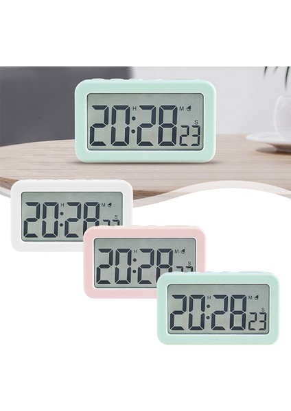Pembe Özellik Masaüstü Çok Işlevli Elektronikarkadan Aydınlatmalı Masa Saati LED Dijital Çalar Saat Veri Zaman Alarm Fonksiyonu (Yurt Dışından)