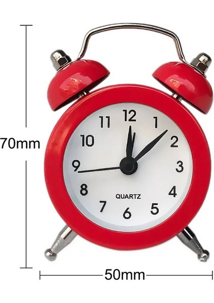 Turuncu Retro Loud Çalar Saat Çift Çan Mekanik Anahtar Yara Sessiz Pointer Çalar Saat Gece Lambası Saatler Ev Dekor Duvar Saati (Yurt Dışından)