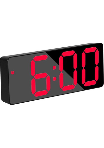 Kırmızı Dijital Ayna Çalar Saat, Makyaj Aynası Fonksiyonu, Çok Fonksiyonlu Alarm ve Sıcaklık Göstergesi, LED Ekran, USB Veya Pil (Yurt Dışından)