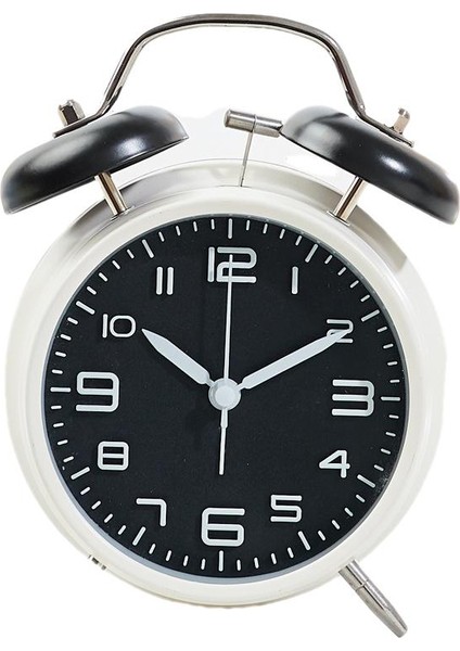 Siyah Çift Çan Çalar Saat Yaratıcı Klasik Dilsiz Öğrenci Yüksek Sesle Çift Çan 3D Dijital Zil Zil (Yurt Dışından) indirimleri