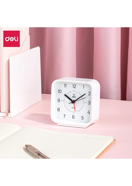 Beyaz 1 Adet Deli 8851 Kare Dijital Pointer Çalar Saat Dilsiz Zil Saat Yüksek Şeffaf Masaüstü Saati (Yurt Dışından) fırsatları