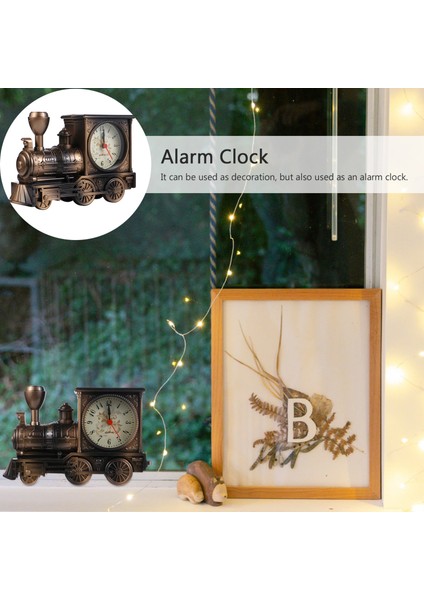 Altın Yaratıcı Retro Tren Çalar Saat Lüks Retro Tarzı Çalar Saat Yenilik Benzersiz Masa Masa Saati Duvar Dekor Duvar Modern (Yurt Dışından) fiyatları