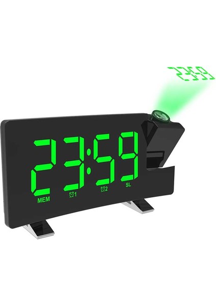 Yeşil FM76-108 Bant Radyo Saat Dijital 8 Inç LED Projektör Projeksiyon Erteleme Çalar Saat Radyo Zamanlayıcı Arka Aydınlatma 3W Hoparlörler Ev (Yurt Dışından) fiyatları