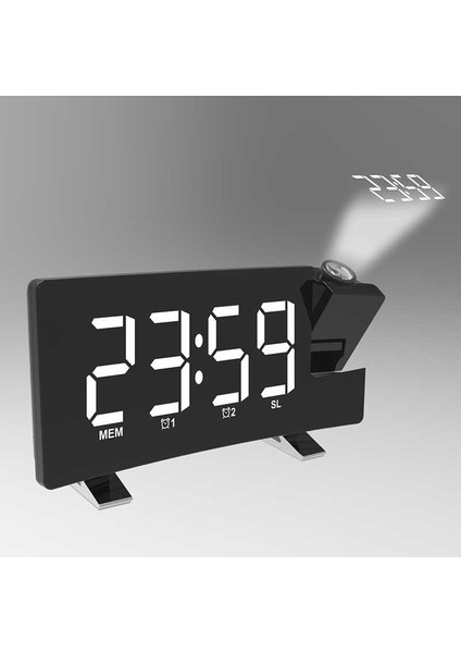 Yeşil FM76-108 Bant Radyo Saat Dijital 8 Inç LED Projektör Projeksiyon Erteleme Çalar Saat Radyo Zamanlayıcı Arka Aydınlatma 3W Hoparlörler Ev (Yurt Dışından) fırsatları