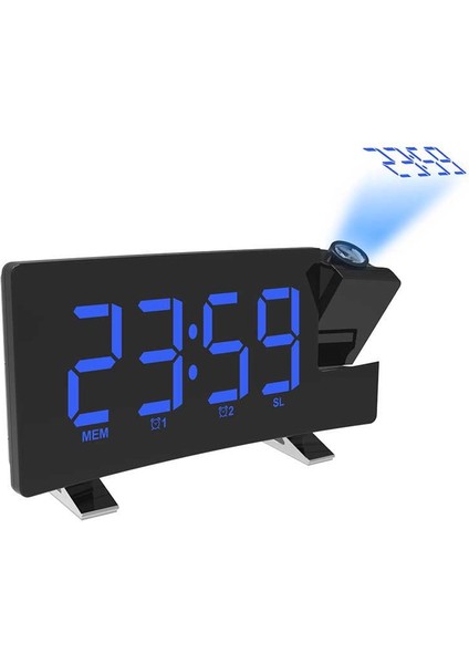 Yeşil FM76-108 Bant Radyo Saat Dijital 8 Inç LED Projektör Projeksiyon Erteleme Çalar Saat Radyo Zamanlayıcı Arka Aydınlatma 3W Hoparlörler Ev (Yurt Dışından) indirimleri