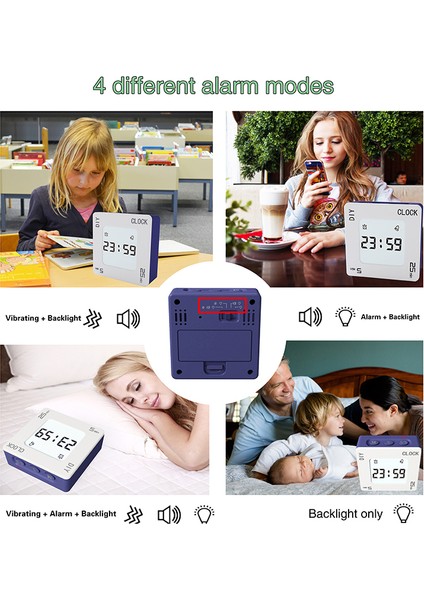 A3 Siyah-Beyaz Yaratıcı Kare Çalar Saat Diy Zaman Yönetimi Pomodoro Zamanlayıcı Titreşim Yanıp Sönen Arka Işık Zamanlayıcı Dört Taraflı Çevirme Dijital Saat (Yurt Dışından)