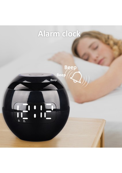 B Yükseltilmiş Gece Lambası Bluetooth Hoparlör Radyo Çalar Saat USB Şarj Cihazı Dijital Saat Fm Radyo Şekerleme Zamanlayıcısı Otomatik Sensör Ekranı (Yurt Dışından) indirimleri