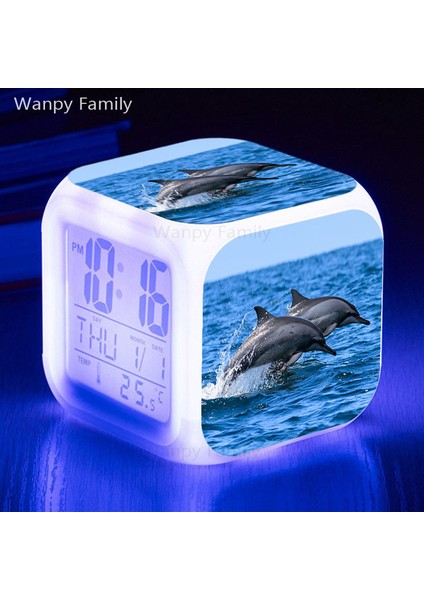 Altın Yeni Süper Sevimli Yunuslar Çalar Saat 7 Renk Aydınlık Çok Işlevli Masa Saati Çocuk Doğum Günü Hediyesi Oyuncaklar Dijitalsaat (Yurt Dışından) indirimleri