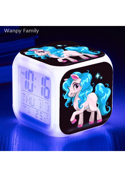 Temizle Pembe Unicorn Çalar Saat 7 Renk Parlayan LED Dijital Alarmlı Saat Saat Unicorn Çocuklar Doğum Günü Hediyesi Çok Fonksiyonlu Aydınlık Saatler Saat (Yurt Dışından)