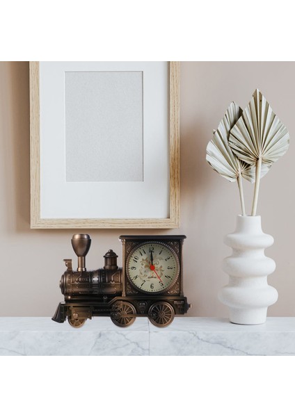 Altın Yaratıcı Retro Tren Çalar Saat Lüks Retro Tarzı Çalar Saat Yenilik Benzersiz Masa Masa Saati Duvar Dekor Duvar Modern (Yurt Dışından) fırsatları