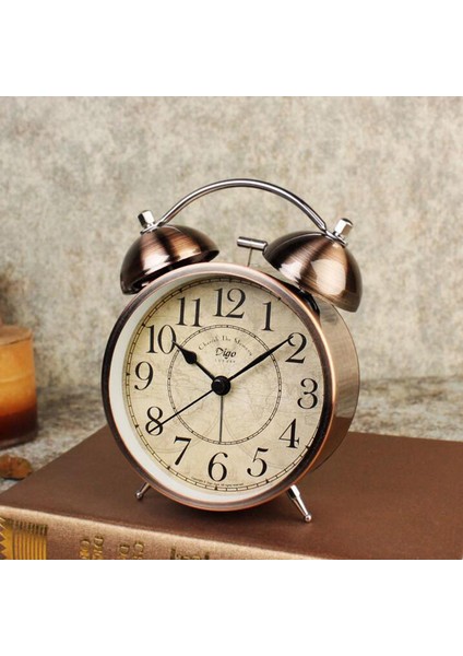 Çift Ikili Zil Vintage Retro Alarm Saati Ağır Uyuyanlar Için Yüksek Sesli Alarm Eski Moda Masa Saati Arka Aydınlatmalı Ev Dekoratif (Yurt Dışından) fiyatları
