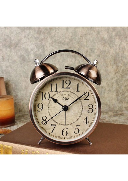 Çift Ikili Zil Vintage Retro Alarm Saati Ağır Uyuyanlar Için Yüksek Sesli Alarm Eski Moda Masa Saati Arka Aydınlatmalı Ev Dekoratif (Yurt Dışından) fırsatları
