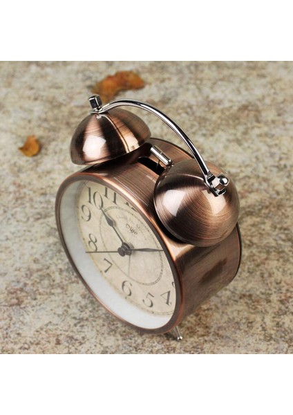 Çift Ikili Zil Vintage Retro Alarm Saati Ağır Uyuyanlar Için Yüksek Sesli Alarm Eski Moda Masa Saati Arka Aydınlatmalı Ev Dekoratif (Yurt Dışından) indirimleri