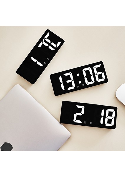 Kırmızı Dijital Alarmlı Saat Saat Ses Kontrolü Sıcaklık Erteleme Gece Modu Masaüstü Masa Saati 12/24 H Rahatsız Etme Önleme Fonksiyonu LED Saatler Izle (Yurt Dışından) indirimleri