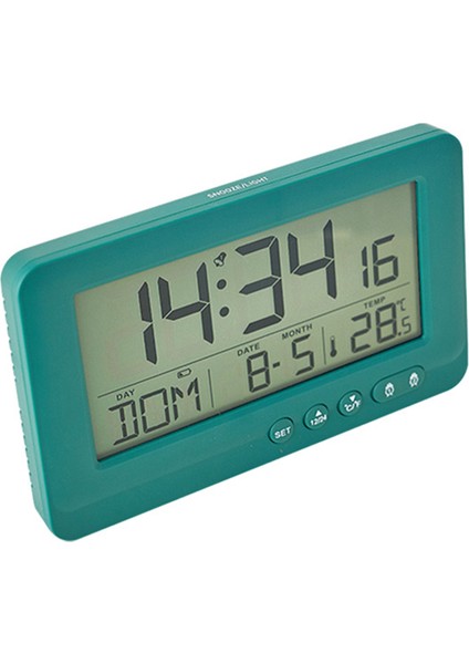 Koyu Yeşil Dijital Alarmlı Saat Saat Çok Fonksiyonlu Başucu Saat Erteleme Fonksiyonlu Masa Dekorasyonu Oturma Odası Için (Yurt Dışından)