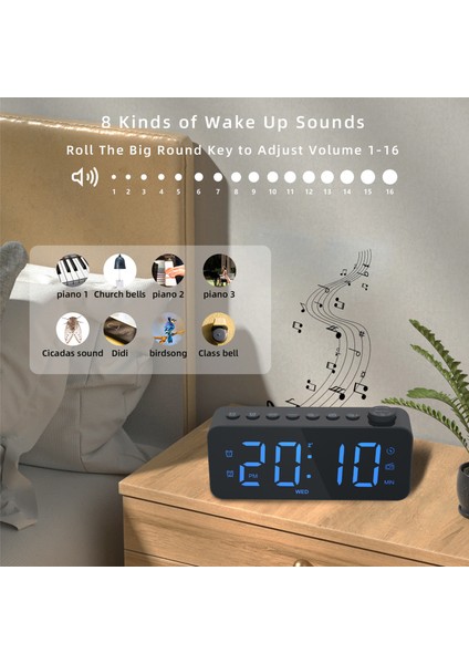 Sıcaklık A Ledli Dijital Çalar Saat Erteleme Fonksiyonu Arka Işık Masaüstü Saati Veri Zaman Takvimi Sıcaklık Göstergesi Pille Çalışır (Yurt Dışından) modelleri