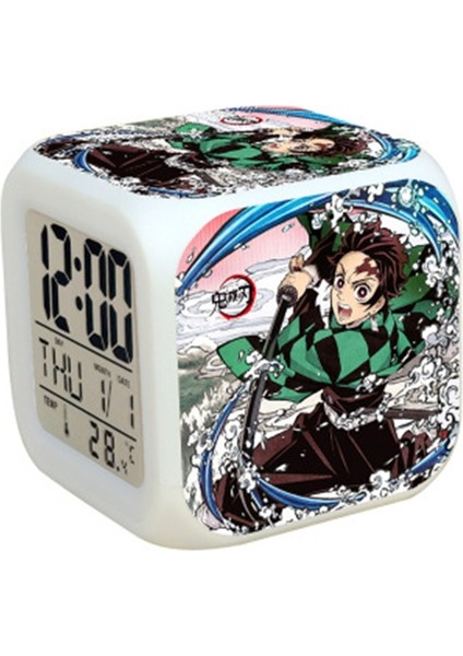NZ008 Anime Oyuncakları LED Dokunmatik Çok Işlevli Karikatür Çalar Saat Yedi Renkli Gece Saati LED Saat Hayranları Çocuklar Çocuklar Hediye (Yurt Dışından) fiyatları