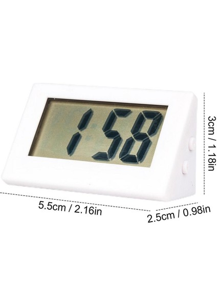 Beyaz Dijital Saat No Tick Elektrikli Alarm Masa Saati LCD Küçük Pille Çalışan Dijital Saat Ofis Masası Için Düğme Pil ile (Yurt Dışından)