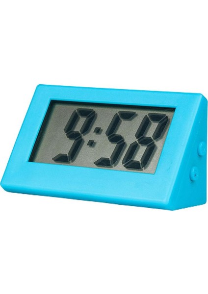 Beyaz Dijital Saat No Tick Elektrikli Alarm Masa Saati LCD Küçük Pille Çalışan Dijital Saat Ofis Masası Için Düğme Pil ile (Yurt Dışından)