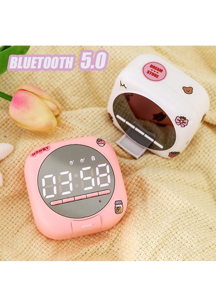 Junior Siyah Kawaii Saat Bluetooth Hoparlör, Kablosuz Stereo, Öğrenci Mini Erteleme Alarmı, Masaüstü Süslemesi, Kız Kalp Taşınabilir Subwoofer (Yurt Dışından) fırsatları