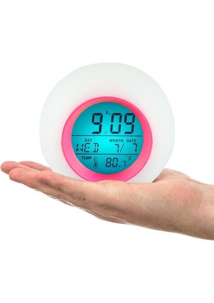 Kırmızı Yeni Yuvarlak Erteleme LED Alarm Saatler Klasik Aydınlık Masa Saatleri Sıcaklık Göstergesi Çocuk Odası Ev Dekorasyonu Için Dijital Saatler (Yurt Dışından)