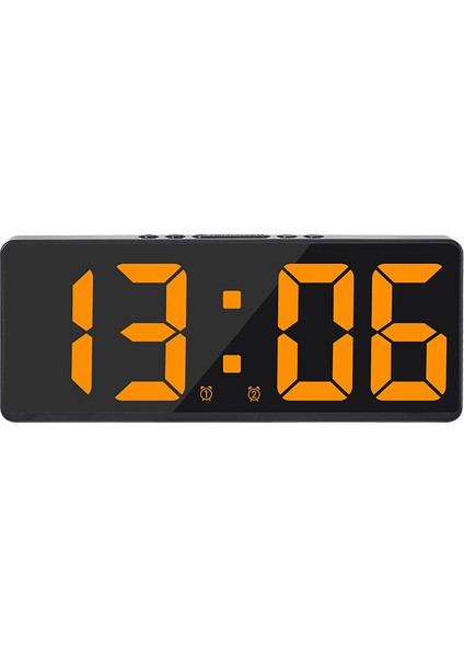 05 Ses Kontrolü Dijital Çalar Saat Sıcaklık Erteleme Gece Modu LED Saatler Saat Masaüstü Masa Saati 12/24H Rahatsız Etme Önleme Işlevi (Yurt Dışından)