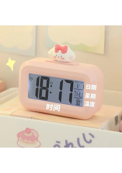 Saat S5 Mini 12/24 Saat Masa Çalar Saat Kawaii LED Dijital Alarmlı Saat Saat Çok Fonksiyonlu Taşınabilir Saat Ofis Malzemeleri Masaüstü Süsleme (Yurt Dışından)