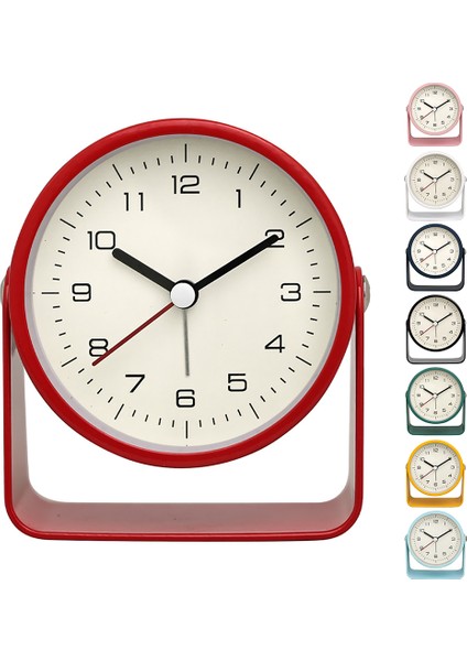 Siyah 3,9 Inç Pil Çalar Saat Antik Retro Analog Çalar Saat 360 Dönen Sessiz Başucu Masa Saati Tik Tak Etmeyen Alarm cl (Yurt Dışından) fırsatları