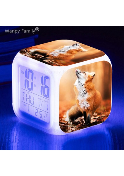 Gümüş 26 Stil Süper Güzel Tilki Posteri Çalar Saat 7 Renk Değişen Küp Uyandırma Zamanlayıcısı Öğrenci Ofis Konferans Odası Masası Saat Doğum Günü Hediyesi Çocuklar Için (Yurt Dışından) fiyatları