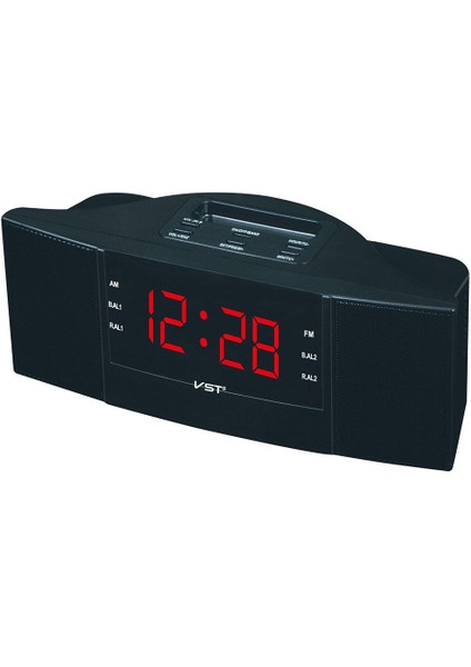Kırmızı Zarif Çift Bant Alarm Uyku Saati LED Ekranlı Am/fm Radyo Avrupa Fişi (Yurt Dışından)
