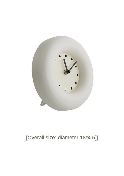 Beyaz Iskandinav Ins Stili Masaüstü Saat Dekorasyon Süsleri, Basit Modern Yatak Odası Başucu Sessiz Saat Dijital Saat Masasaat (Yurt Dışından)