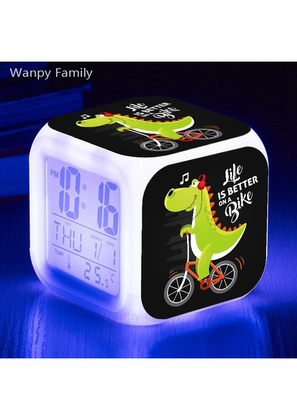 Altın Yeni Karikatür Dinozor Çalar Saat 7 Renk Değişimi Parlayan LED Dijital Saat Çocuk Odası Çok Işlevli Uyanma Masa Saati Çocuk Hediyesi (Yurt Dışından) fırsatları