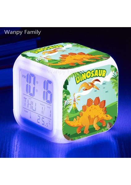 Altın Yeni Karikatür Dinozor Çalar Saat 7 Renk Değişimi Parlayan LED Dijital Saat Çocuk Odası Çok Işlevli Uyanma Masa Saati Çocuk Hediyesi (Yurt Dışından) indirimleri