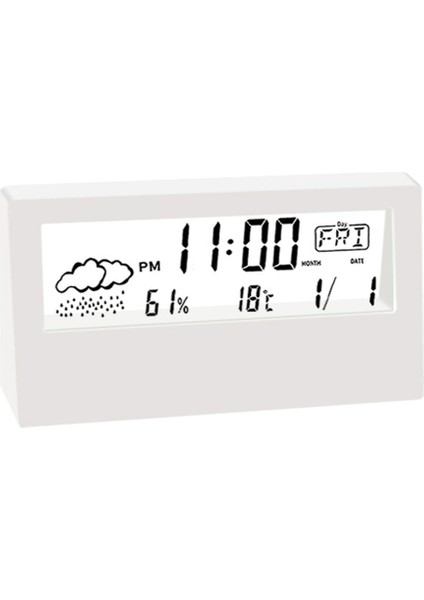 Siyah LCD Elektrikli Masa Çalar Saat Takvim Dijital Sıcaklık Nem Modern Hava Istasyonu Çalar Saat Masaüstü Ev Ofis Için (Yurt Dışından) fiyatları