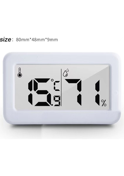 Beyaz S Mini Dijital Saat Sıcaklık Higrometresi Iç Mekan Oda Termometresi Higrometre Ölçer Sensör Ölçer Hava Istasyonu LED Saat (Yurt Dışından)