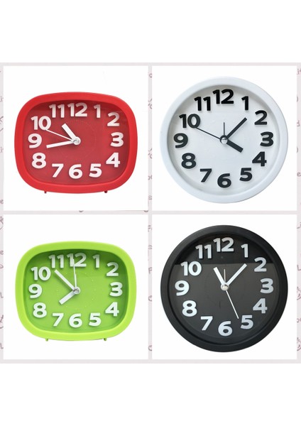 J Nordic Lüks Çalar Saat Sessiz Çocuk Öğrenci Masa Masa Saati Yatak Odası Çalışma Odası Basit Buzlu Şeker Rengi Saat 12*10CM (Yurt Dışından) indirimleri