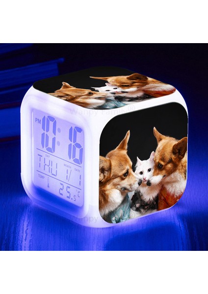 Ordu Yeşili Uyuyan Kedi Çalar Saat 7 Renk Değiştiren Çok Işlevli Dijital Saat Öğrenci Odası Masa Saati Çocuk Doğum Günühediyeler (Yurt Dışından) indirimleri