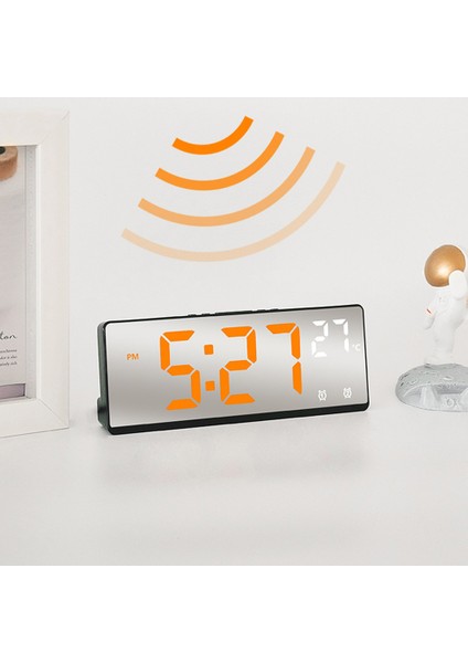 Yeşil Ses Kontrolü Dijital Çalar Saat Sıcaklık Çift Alarm Erteleme Masaüstü Masa Saati Gece Modu 12/24H LED Saat Izle (Yurt Dışından) fırsatları