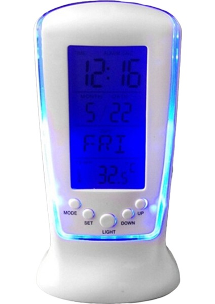 Blu-Ray Masa Saati Mavi Doğum Günü Hatırlatıcısı Ev Taşınabilir Çok Işlevli Ev Dekorasyon Alarm Saati Mini LED (Yurt Dışından) fırsatları