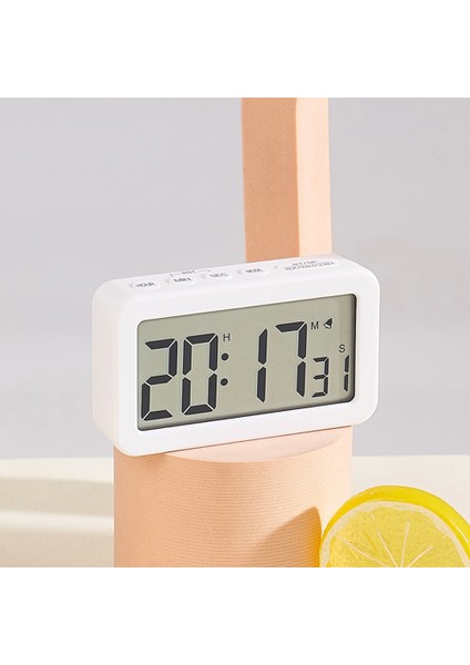 Pembe Dijital Alarmlı Saat Saat Pille Çalışan LCD Ekran 12/24H Çalar Saat Erteleme Modu Zamanlayıcı ile Yatak Odası Seyahat Için (Yurt Dışından)