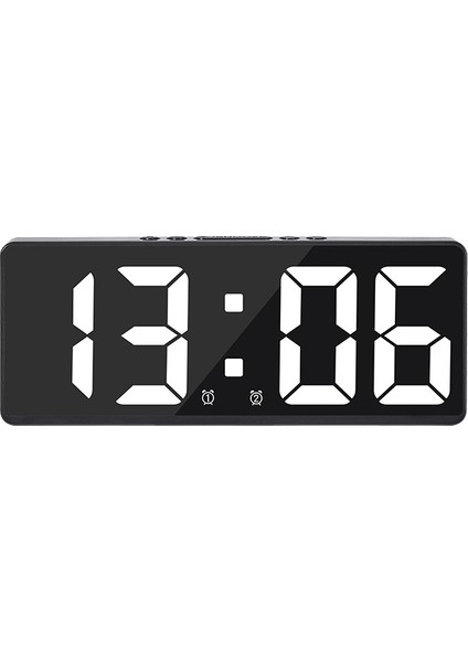 04 Ses Kontrolü Dijital Çalar Saat Sıcaklık Erteleme Gece Modu LED Saatler Izle Masaüstü Masa Saati 12/24H Rahatsız Etmeyi Önleme Işlevi (Yurt Dışından)