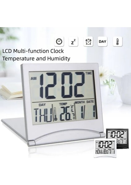 Şerit 1 Adet Mini Katlanır LCD Dijital Ekran Ince Seyahat Basit Uygun Taşıma Tarihi Sıcaklık Çok Fonksiyonlu Çalar Saat Sarkaç (Yurt Dışından) fiyatları
