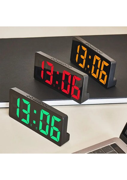 Stil 6 Işlevli Izle Alarm Modu Tablosu Rahatsız Etmeyi Önleme Kontrolü Sıcaklık Gece Dijital Erteleme Sesli Masaüstü Saatleri (Yurt Dışından)