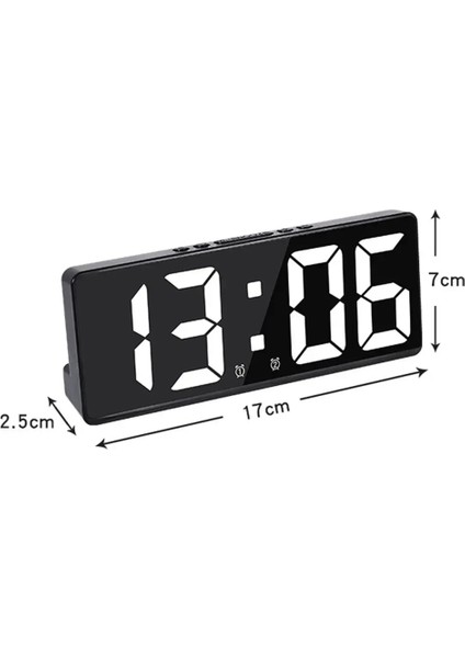 Stil 6 Işlevli Izle Alarm Modu Tablosu Rahatsız Etmeyi Önleme Kontrolü Sıcaklık Gece Dijital Erteleme Sesli Masaüstü Saatleri (Yurt Dışından)