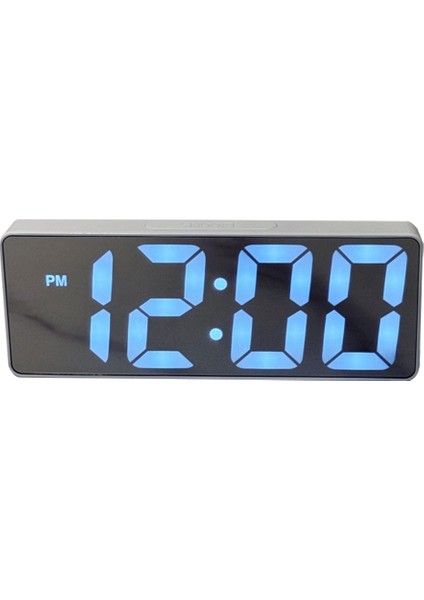 B Dijital LED Alarm Saati Aynalı USB Pil Çift Güç 2 Seviye Ayarlanabilir Parlaklık Ofis Seyahati Için Masa Saati (Yurt Dışından)